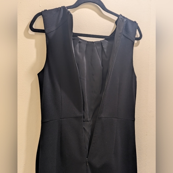 Trina Turk Black Brigadier Dress Ponte Sheath Sleeveless Round Neckline- M - Picture 8 of 16